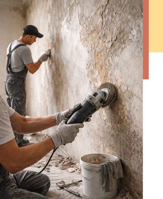 Снятие и удаление краски со стен в Усть-Илимске от 2184 руб. — ОТДЕЛОЧНИК-Сть