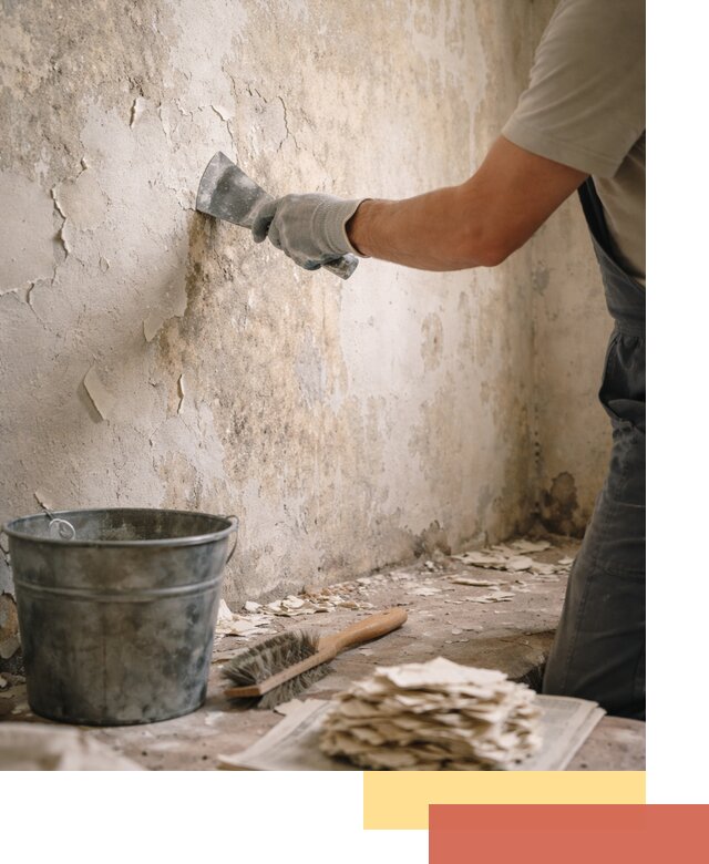 Удаление старой краски со стен в Усть-Илимске качественно и быстро