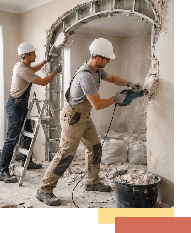 Демонтаж гипсокартонной арки в Усть-Илимске быстро и аккуратно