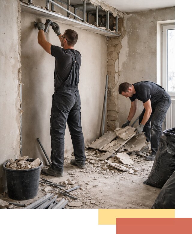 Демонтаж короба из гипсокартона в Усть-Илимске быстро и аккуратно