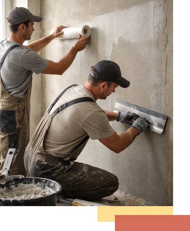 Армирование стен стеклосеткой в Усть-Илимске для прочной отделки