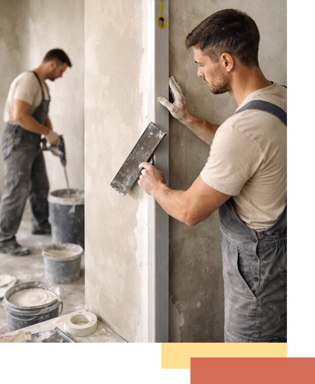 Выведение углов стен в Усть-Илимске: монтаж и оштукатуривание