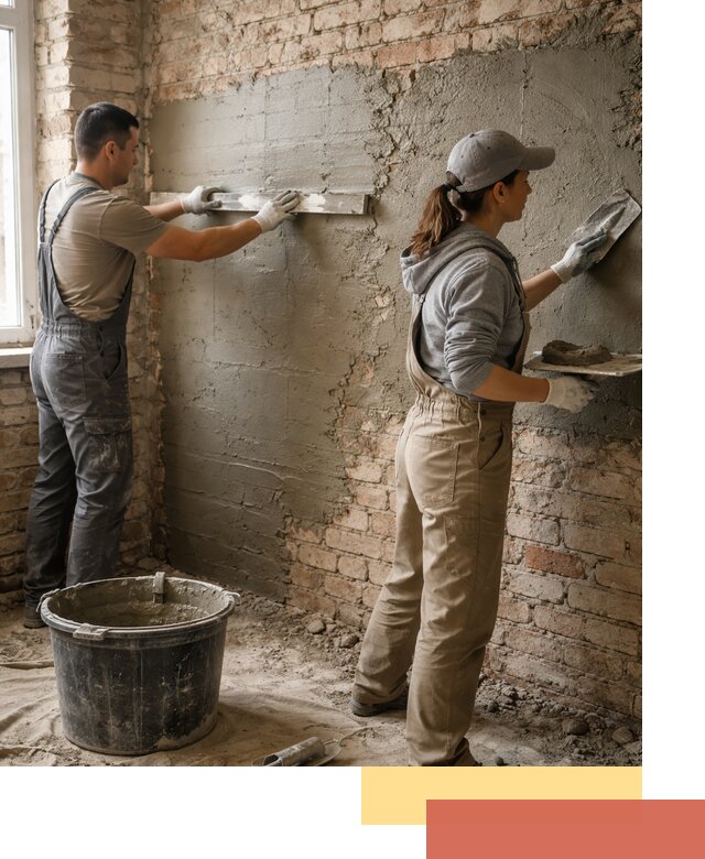 Штукатурка кирпичных стен в Усть-Илимске — качественно и надежно