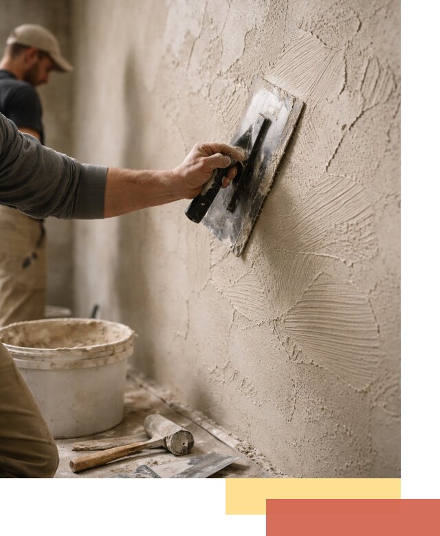 Фактурная штукатурка стен в Усть-Илимске — монтаж, отделка, реставрация