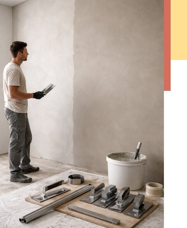 Нанесение микроцемента на стены в Усть-Илимске от 3328 руб./м2 под ключ | ОТДЕЛОЧНИК-Сть