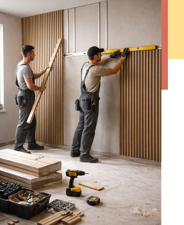 Монтаж реечных панелей на стены в Усть-Илимске от 1248 руб. — быстро и недорого | ОТДЕЛОЧНИК-Сть