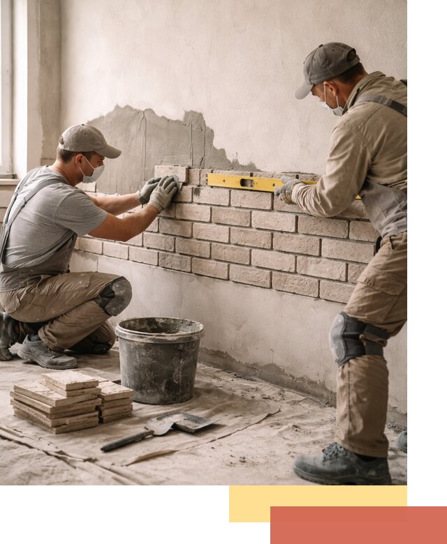 Монтаж декоративного кирпича профессионально в Усть-Илимске