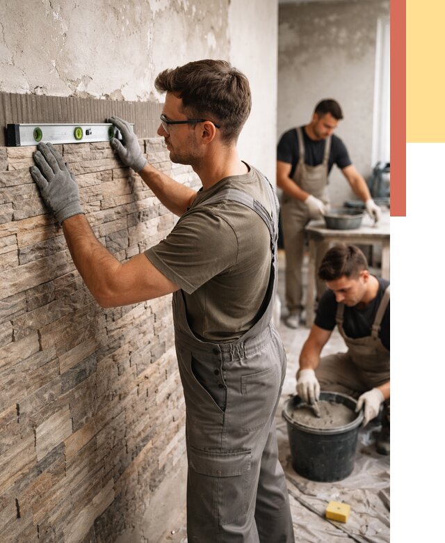 Монтаж искусственного камня в Усть-Илимске от 4680 руб. под ключ | ОТДЕЛОЧНИК-Сть