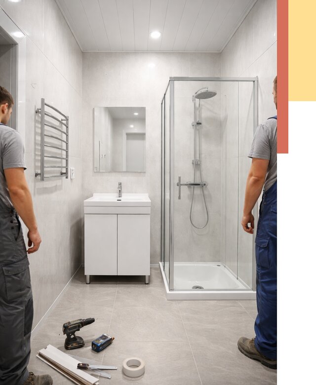 Отделка ванной комнаты панелями ПВХ в Усть-Илимске от 4680 руб. за м2 | ОТДЕЛОЧНИК-Сть