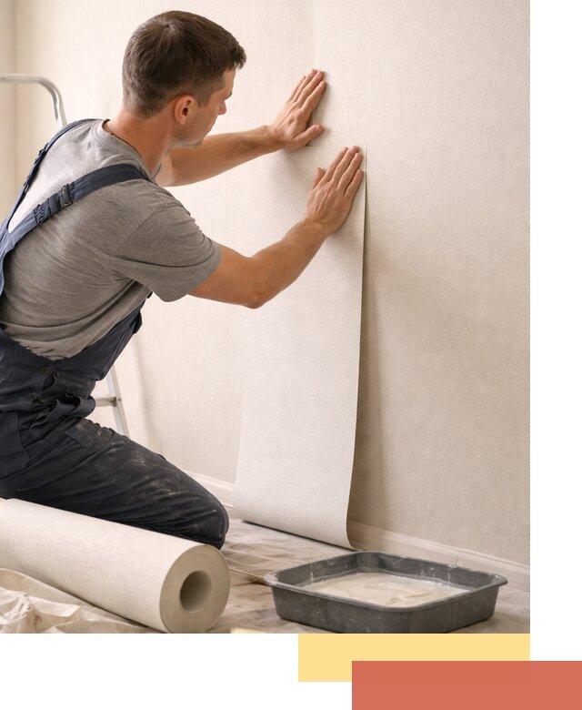 Поклейка флизелиновых обоев в Усть-Илимске качественно и быстро