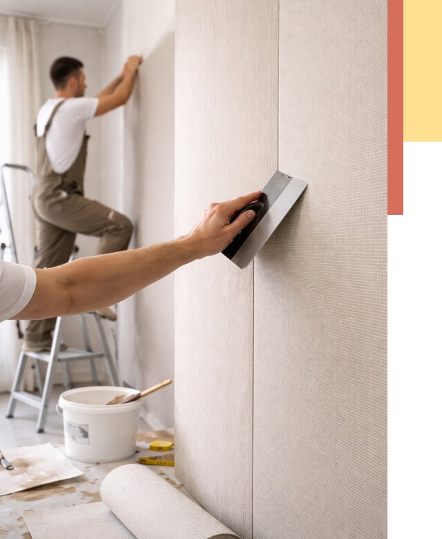 Поклейка текстильных обоев в Усть-Илимске от 4680 руб. под ключ | ОТДЕЛОЧНИК-Сть