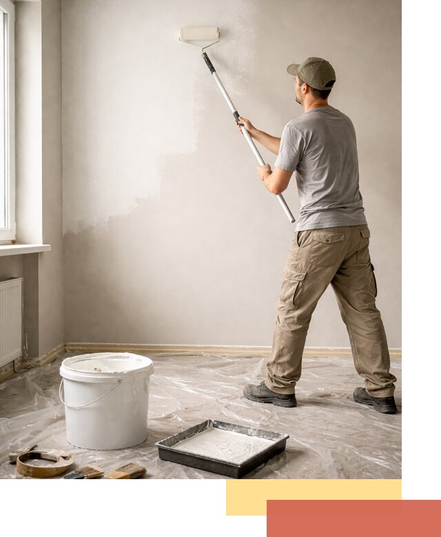 Покраска стен латексной краской в Усть-Илимске качественно и быстро