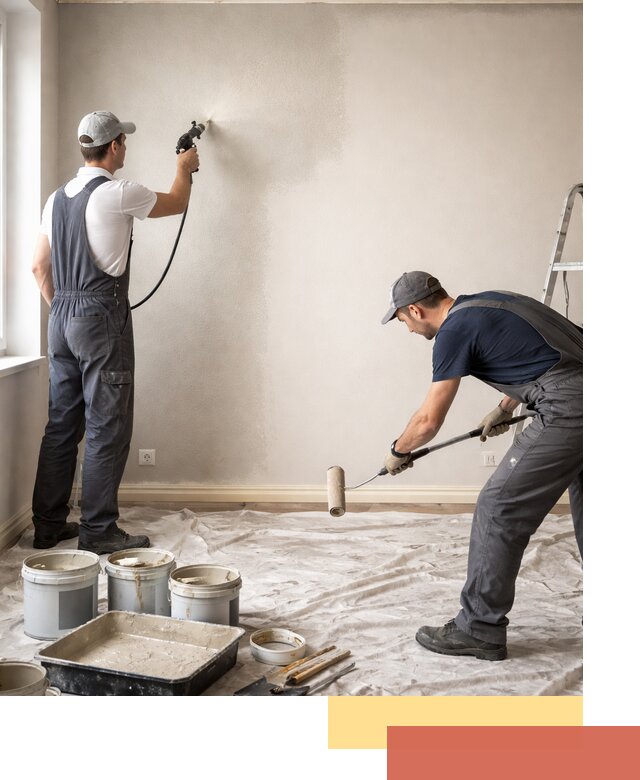 Покраска стен моющейся краской и защита поверхностей в Усть-Илимске