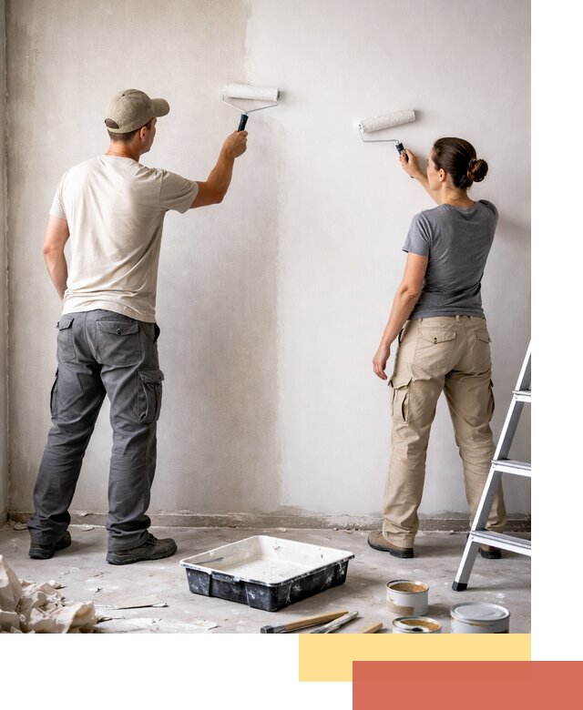 Окраска стен по стеклохолсту в Усть-Илимске качественно и долговечно