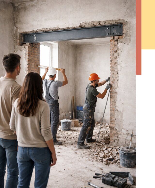 Усиление проема в стене в Усть-Илимске от 9880 руб. — усиление дверного проема металлоконструкцией | ОТДЕЛОЧНИК-Сть