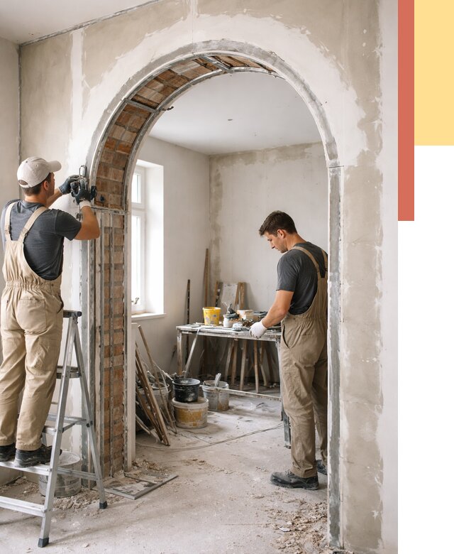 Устройство арочного проема в Усть-Илимске от 9880 руб. под ключ — быстро и недорого | ОТДЕЛОЧНИК-Сть