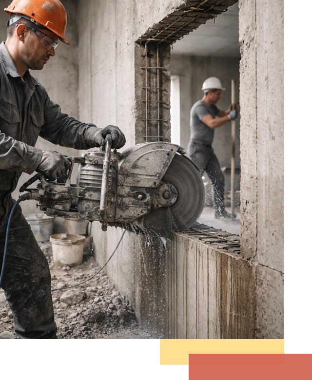 Алмазная резка проемов в Усть-Илимске быстро и точно