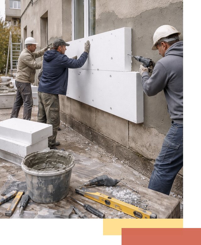 Утепление наружных стен пенопластом в Усть-Илимске