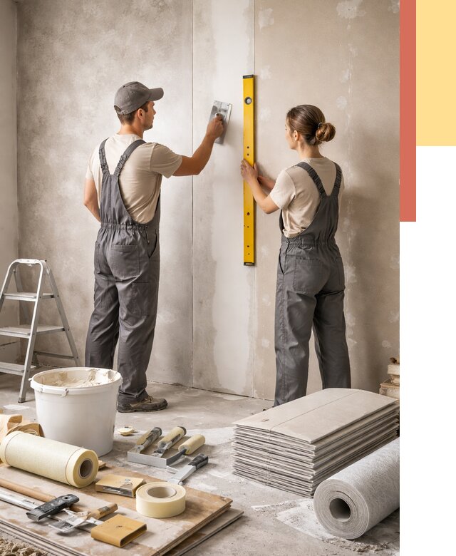 Отделка стен в Усть-Илимске от 1560 руб/м² — недорого, быстро, под ключ | ОТДЕЛОЧНИК-Сть