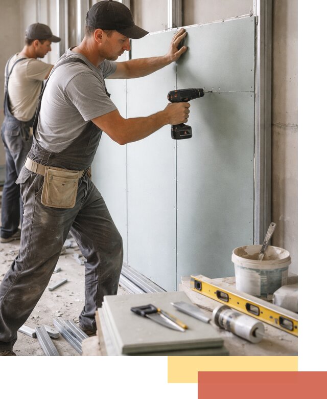 Кладка влагостойких перегородок ПГП в Усть-Илимске