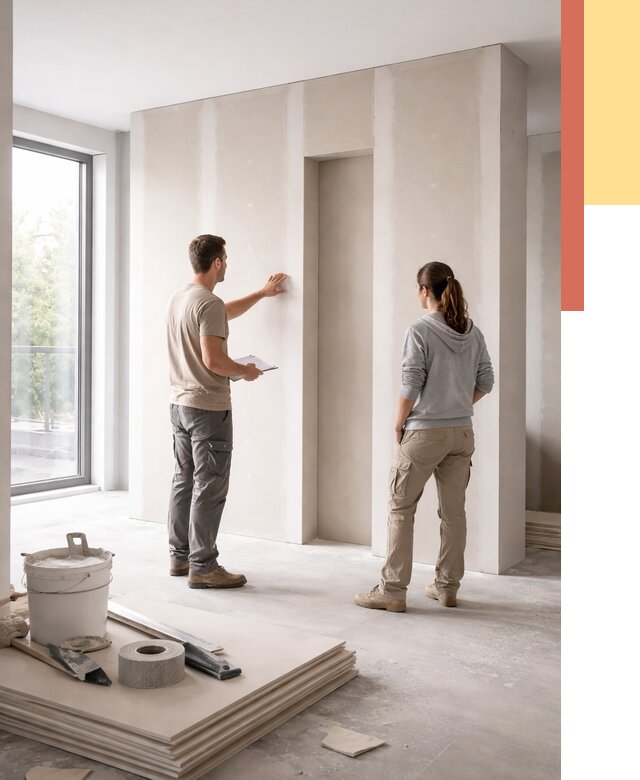 Зонирующая перегородка из гипсокартона в Усть-Илимске от 2912 руб. под ключ | ОТДЕЛОЧНИК-Сть