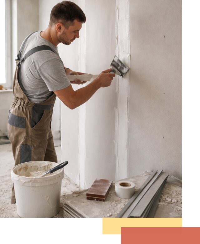 Шпаклевка перегородок из гипсокартона в Усть-Илимске качественно и быстро