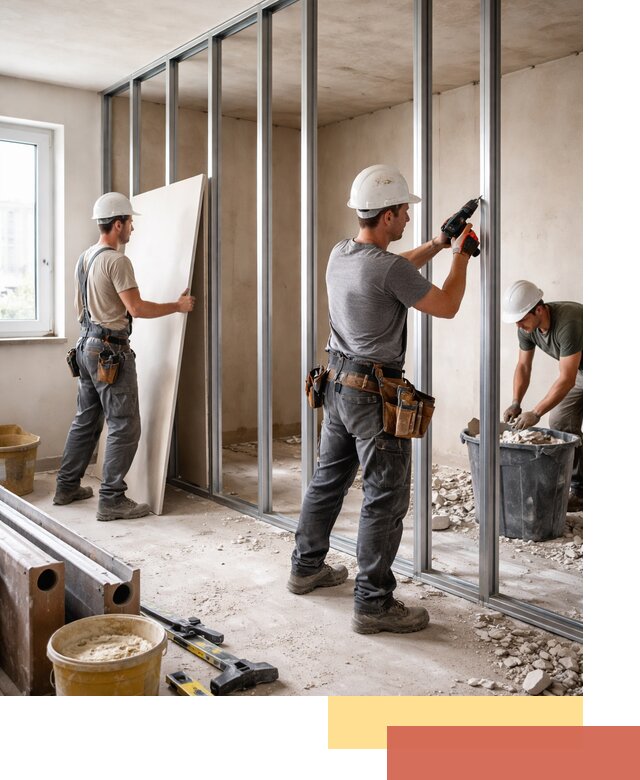 Перенос гипсокартонной перегородки в Усть-Илимске профессионально и быстро