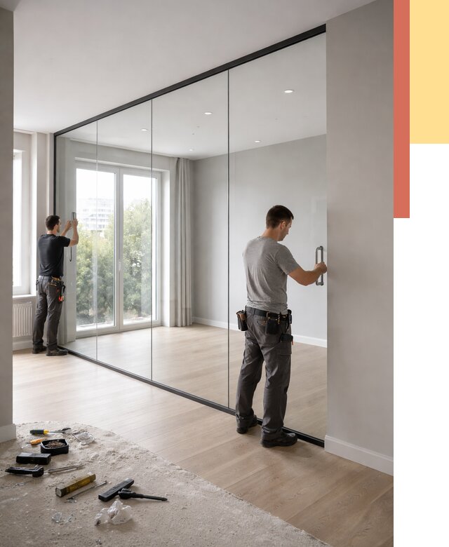 Изготовление стеклянных перегородок в Усть-Илимске от 12844 руб. под ключ | ОТДЕЛОЧНИК-Сть