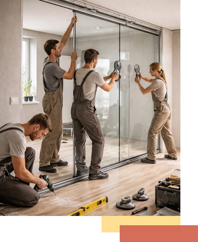 Изготовление стеклянных перегородок на заказ в Усть-Илимске