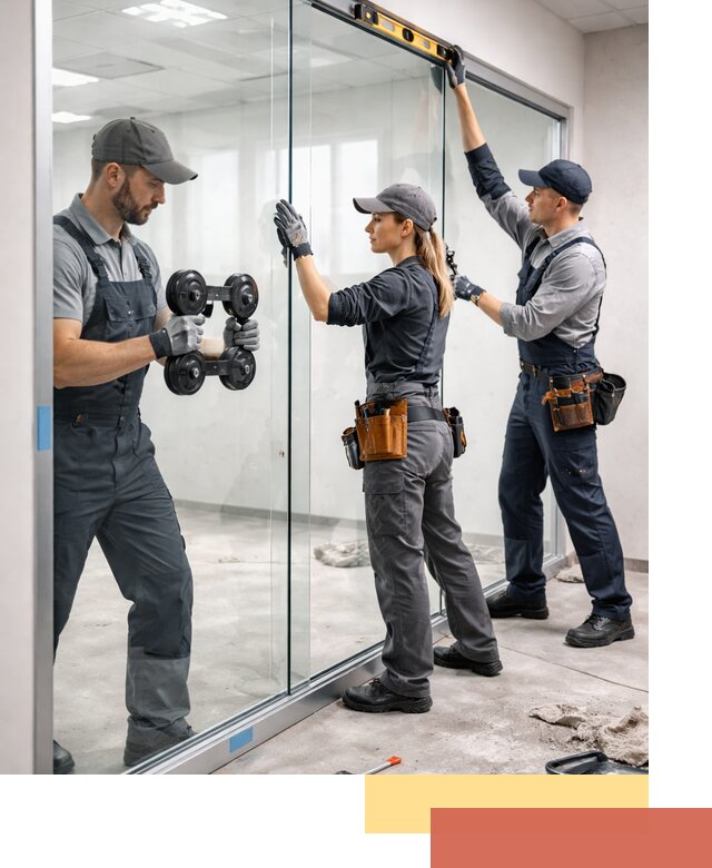 Профессиональный монтаж стеклянных перегородок в Усть-Илимске