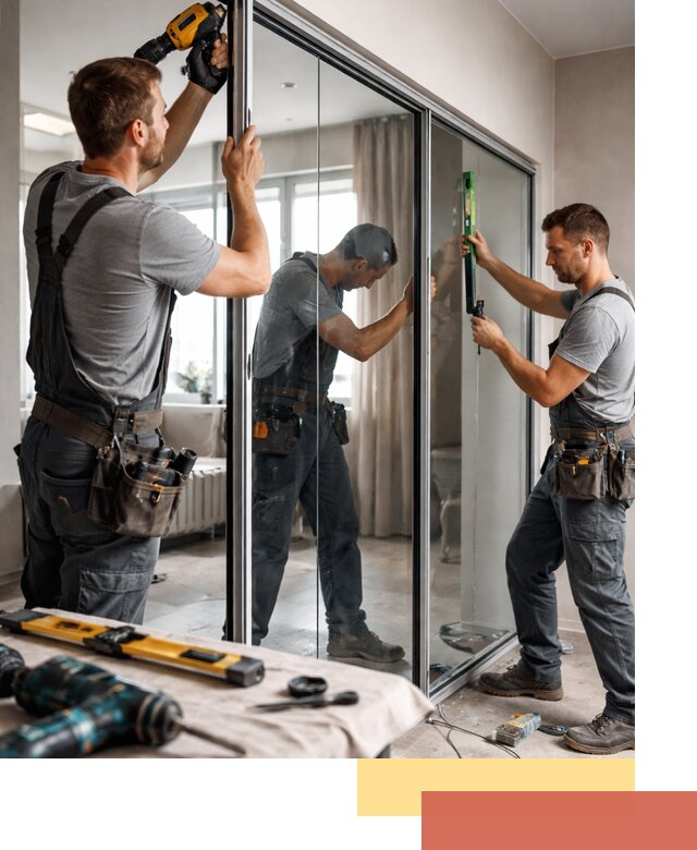 Каркасные стеклянные перегородки под ключ в Усть-Илимске