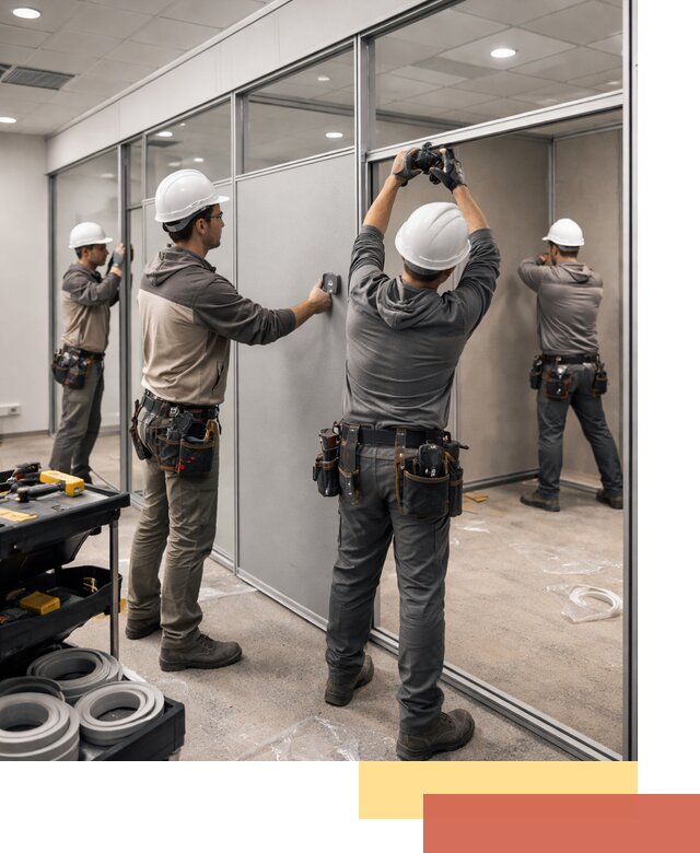 Мобильные офисные перегородки под ключ в Усть-Илимске