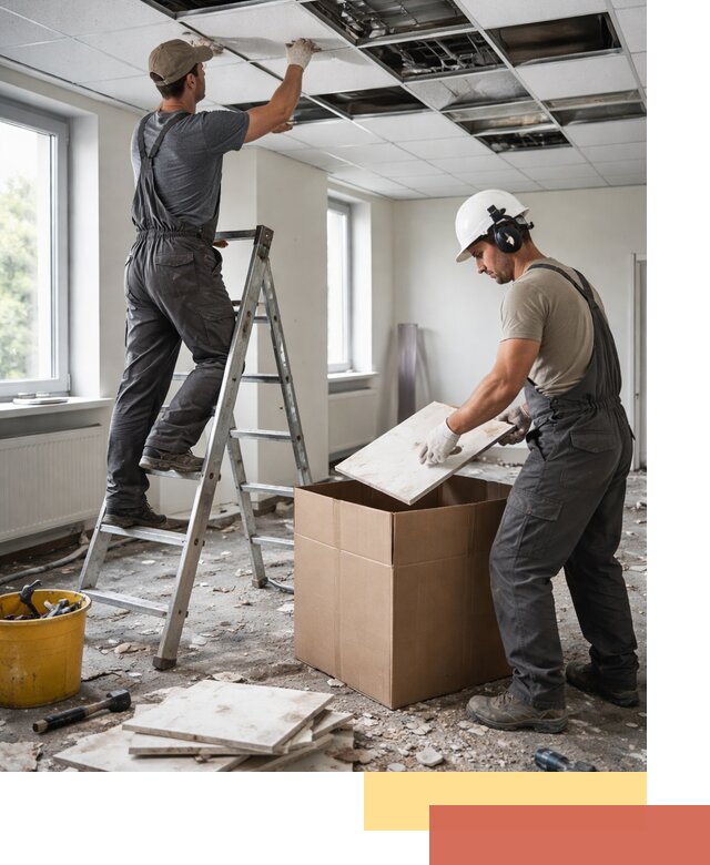 Демонтаж потолочной плитки в Усть-Илимске быстро и аккуратно