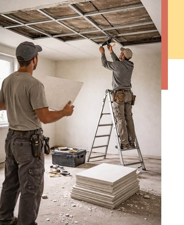 Замена плит подвесного потолка в Усть-Илимске от 1820 руб. быстро и недорого | ОТДЕЛОЧНИК-Сть