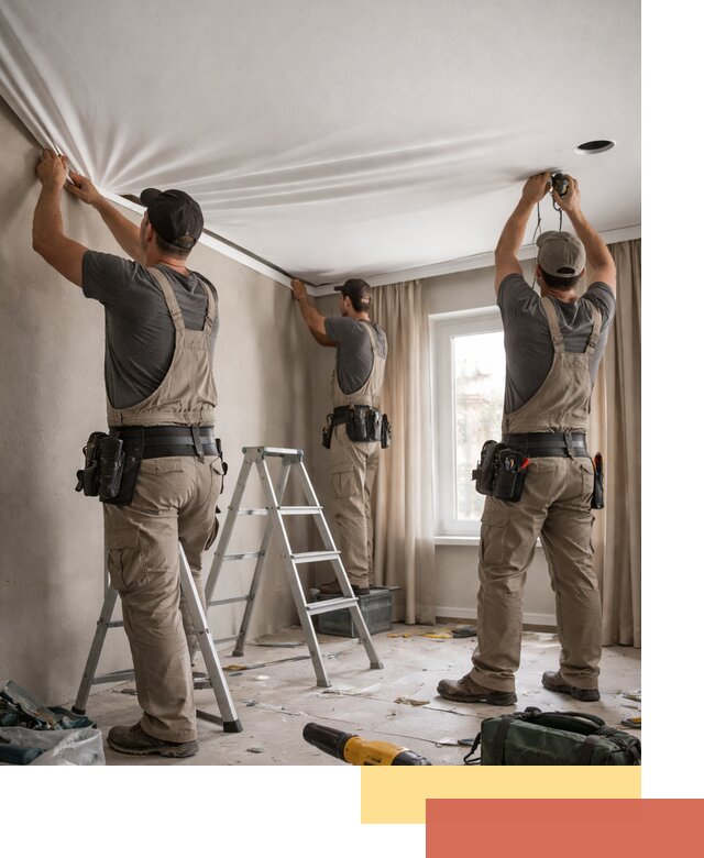 Монтаж матового натяжного потолка в Усть-Илимске качественно и быстро