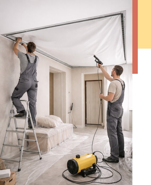 Монтаж натяжного потолка в прихожей в Усть-Илимске от 2756 руб. под ключ | ОТДЕЛОЧНИК-Сть