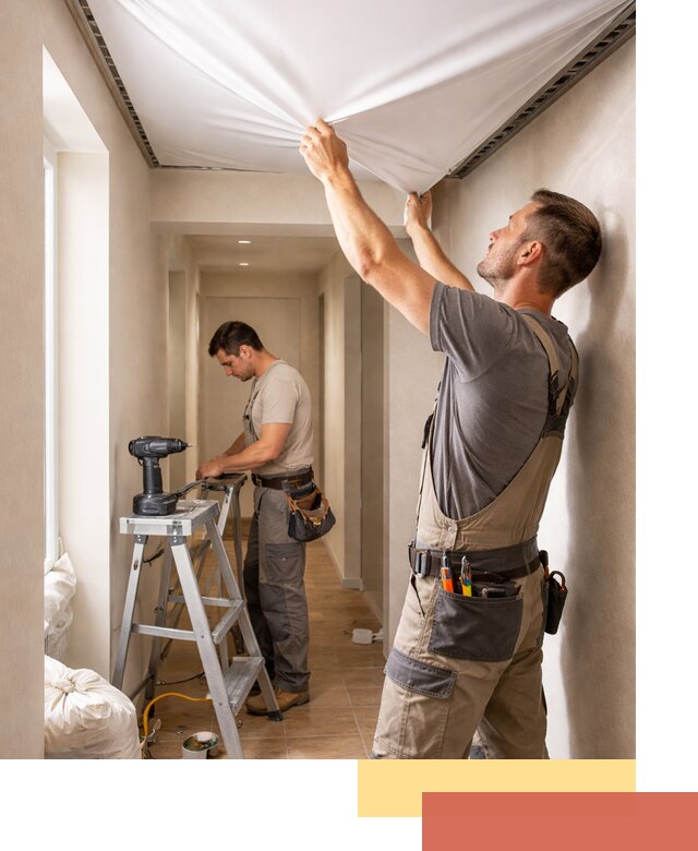 Монтаж натяжного потолка в прихожей в Усть-Илимске