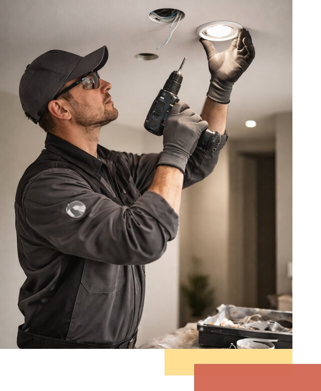 Установка точечных светильников в натяжной потолок в Усть-Илимске