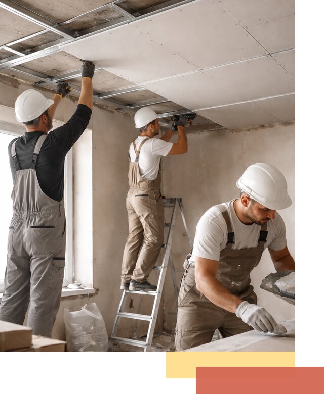 Одноуровневый потолок из гипсокартона в Усть-Илимске — монтаж и отделка