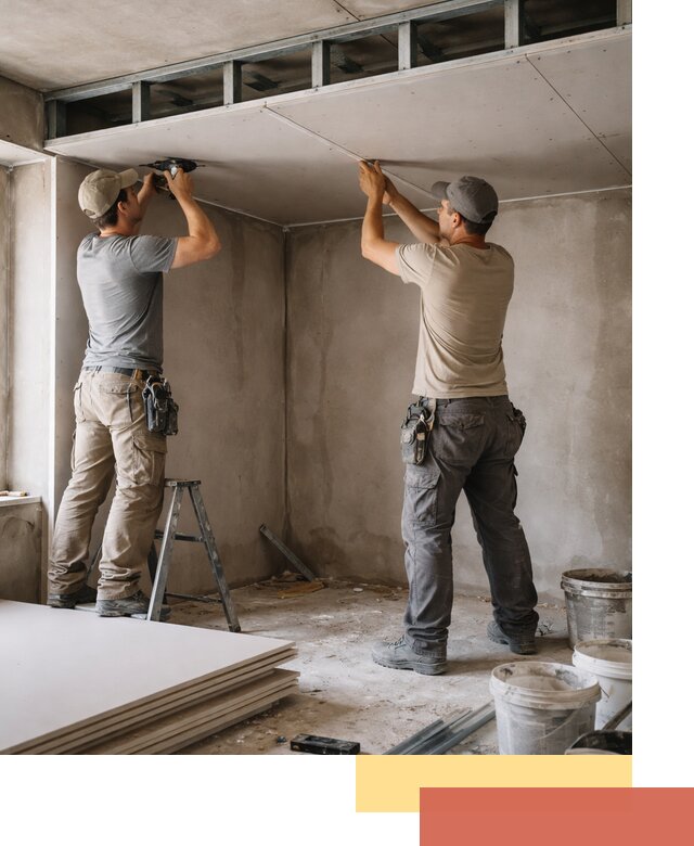 Короб из гипсокартона на потолке под ключ в Усть-Илимске