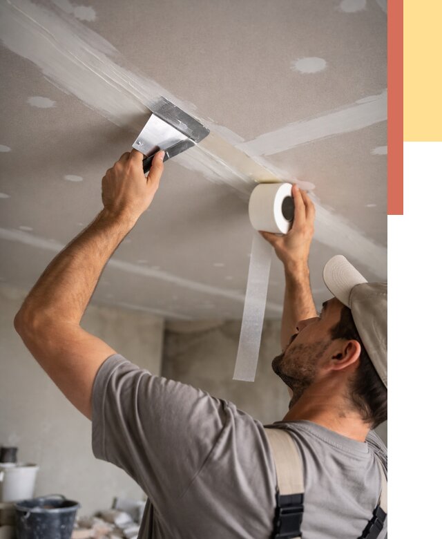 Обработка швов потолка ГКЛ в Усть-Илимске от 7800 руб. под ключ | ОТДЕЛОЧНИК-Сть