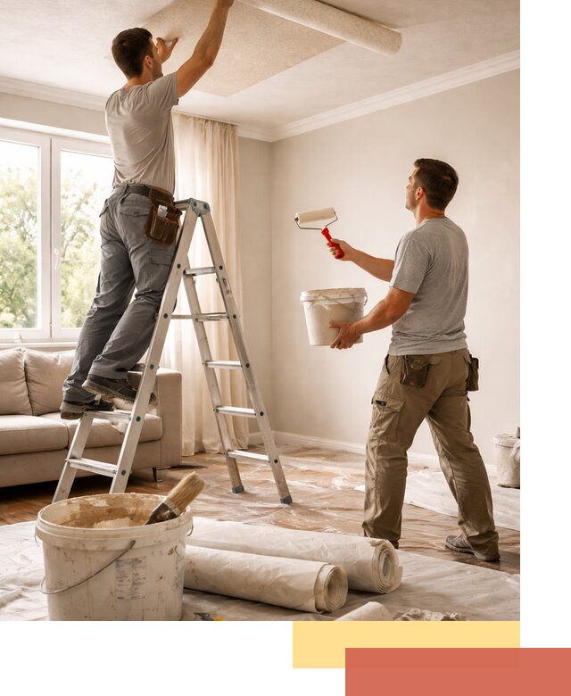 Поклейка обоев на потолок в Усть-Илимске — качественно и быстро