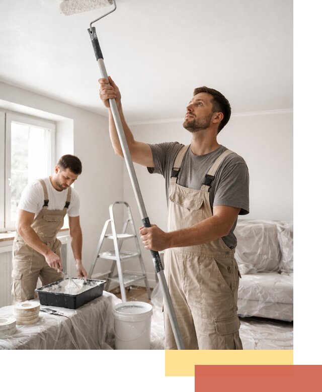 Покраска потолка водоэмульсионной краской в Усть-Илимске