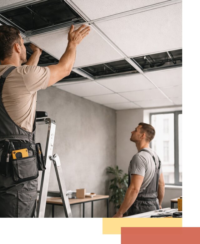 Монтаж потолочной плитки в Усть-Илимске качественно и в срок