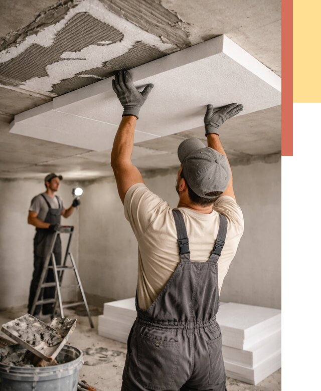 Утепление потолка пенопластом в Усть-Илимске от 4680 руб/м2 — недорого и быстро | ОТДЕЛОЧНИК-Сть